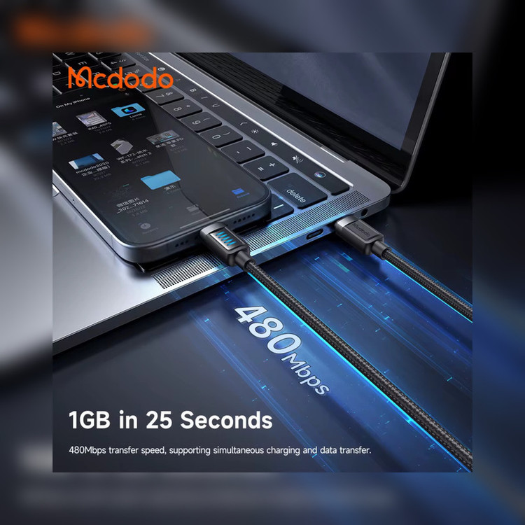 کابل usb-c مک دودو مدل ca-0350 240W طول۱.۲ متر