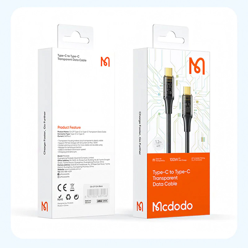 کابل USB-C مک دودو مدل CA-2110 طول 1.2 متر