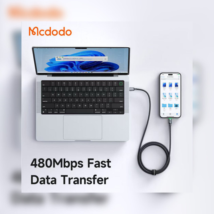 کابل USB-C مک دودو مدلCa-6870 60W طول 1 متر