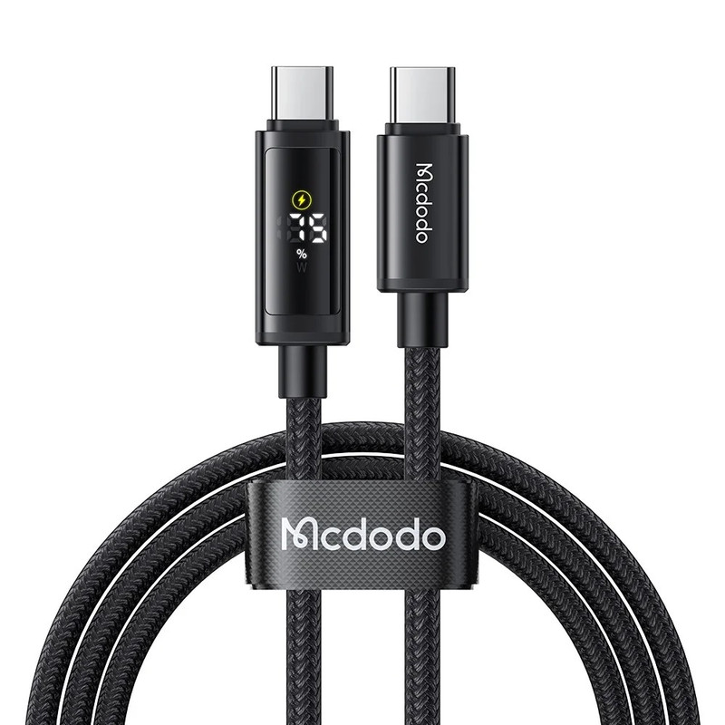 کابل USB-C مک دودو مدل Dual LED Displays 100W طول 1.2 متر