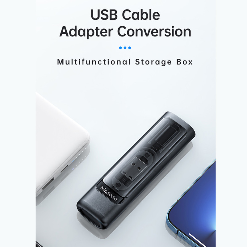 کابل تبدیل USB-C/USB به Lightning/USB-C/Micro USB مک دودو مدل Box با طول 0.3 متر