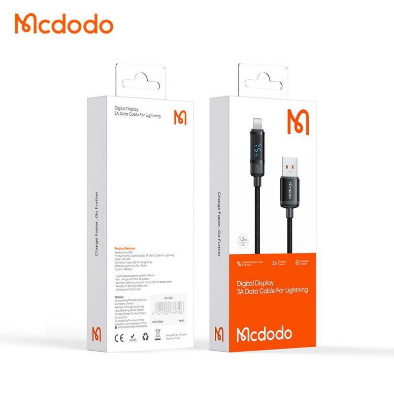 کابل USB به لایتنینگ مک دودو مدل CA-500 طول 1.2 متر
