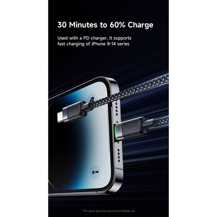 کابل تبدیل USB-C به لایتنینگ مک دودو مدل CA-2010 طول 1.2 متر