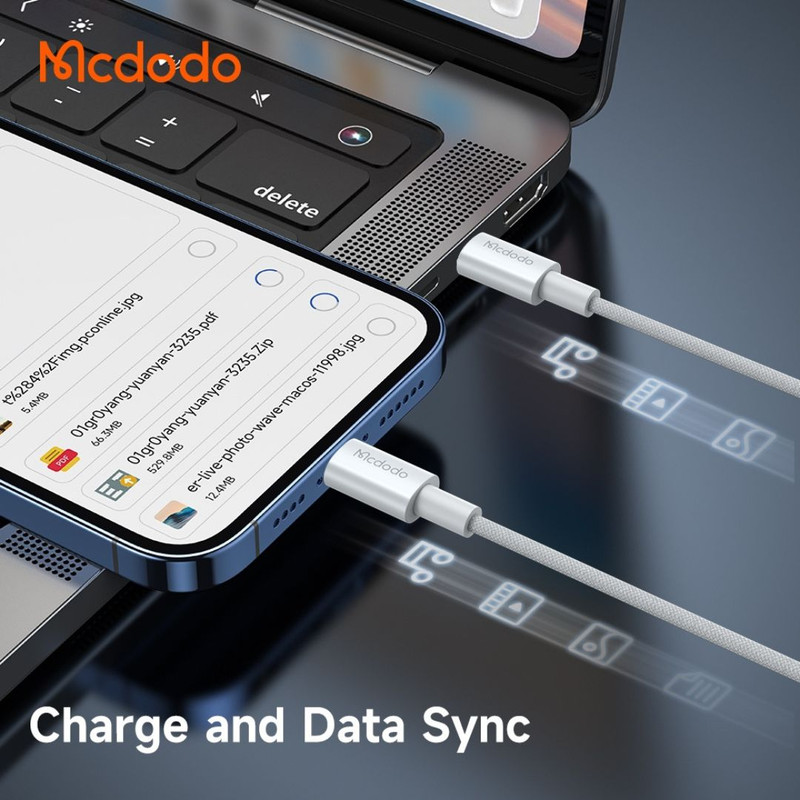 کابل USB-C مک دودو مدل 60W CA-277 طول 1.2 متر