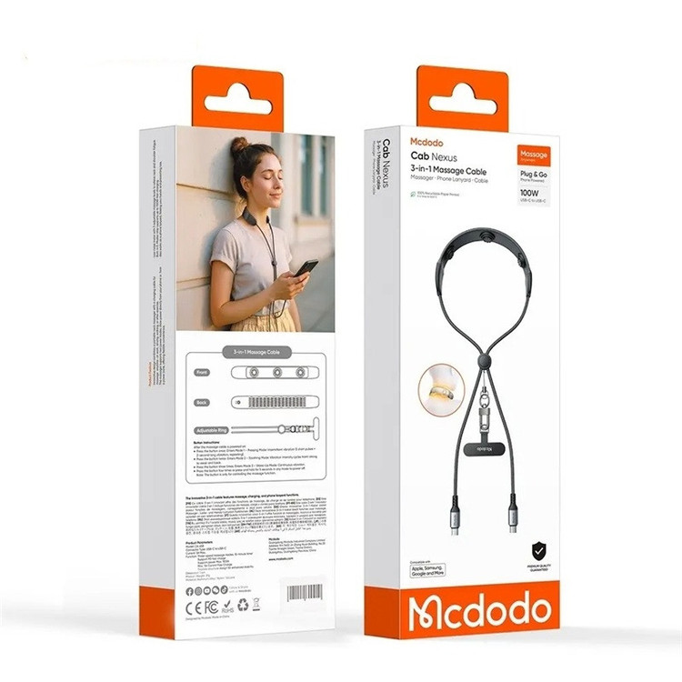 کابل USB-C مک دودو مدل ماساژور گردن کد Cab NEXUS CA-6580 طول 1.4 متر