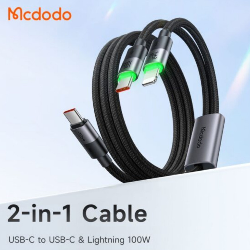 کابل تبدیل usb-cبه لایتنینگ /usb-c مک دودو مدل ca-6700 طول 1.5متر