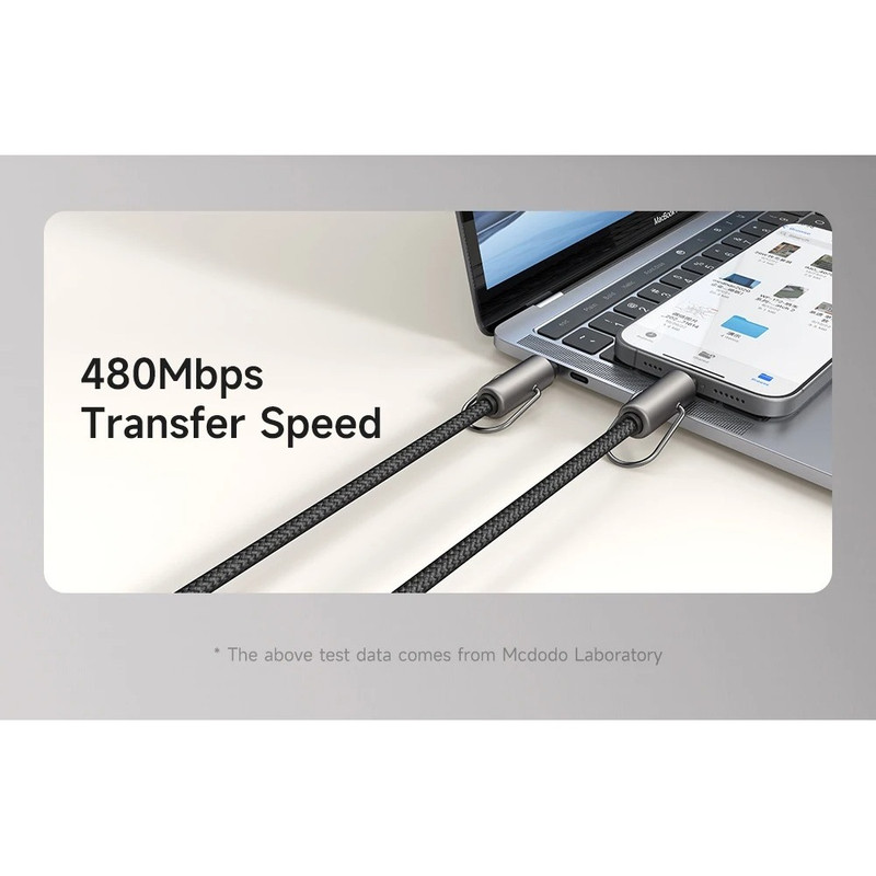 کابل تبدیل USB-C به لایتنینگ مک دودو مدل CA-682 طول 1.2 متر