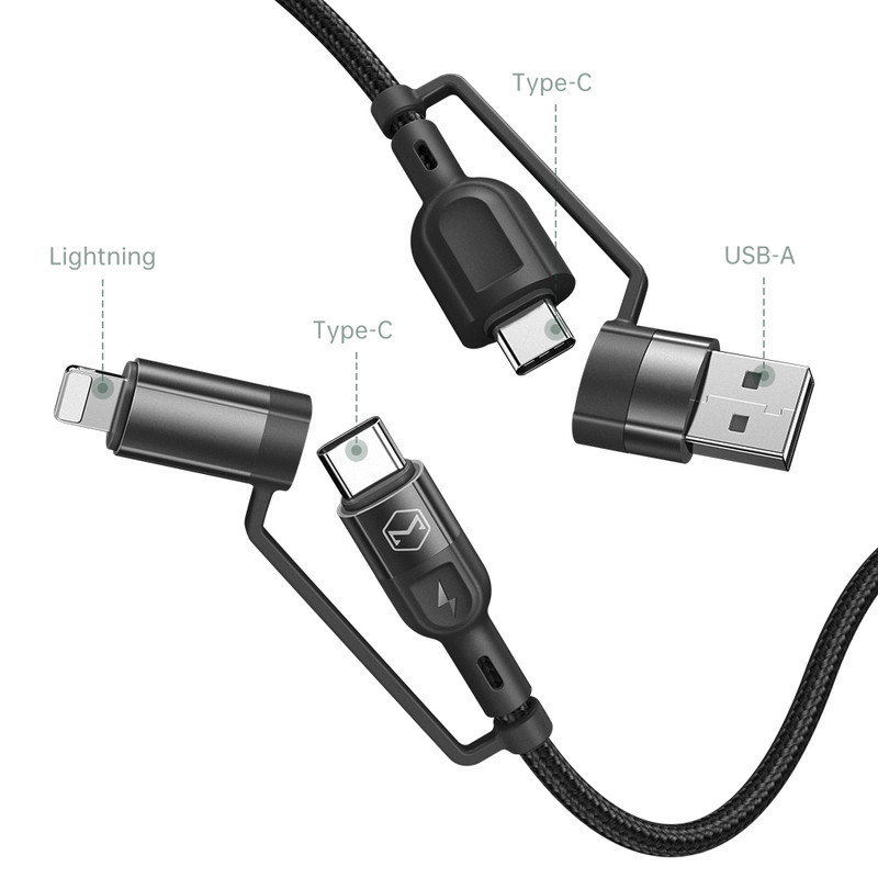 کابل تبدیل USB / USB-C به لایتنینگ / USB-C مک دودو مدل MC-CA-8070 طول 1.2 متر