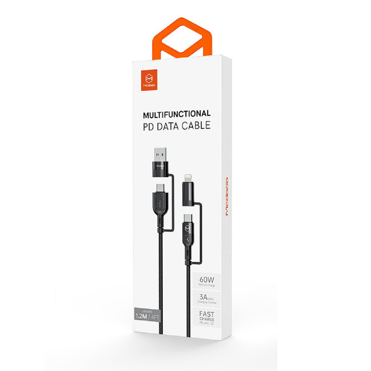 کابل تبدیل USB / USB-C به لایتنینگ / USB-C مک دودو مدل MC-CA-8070 طول 1.2 متر
