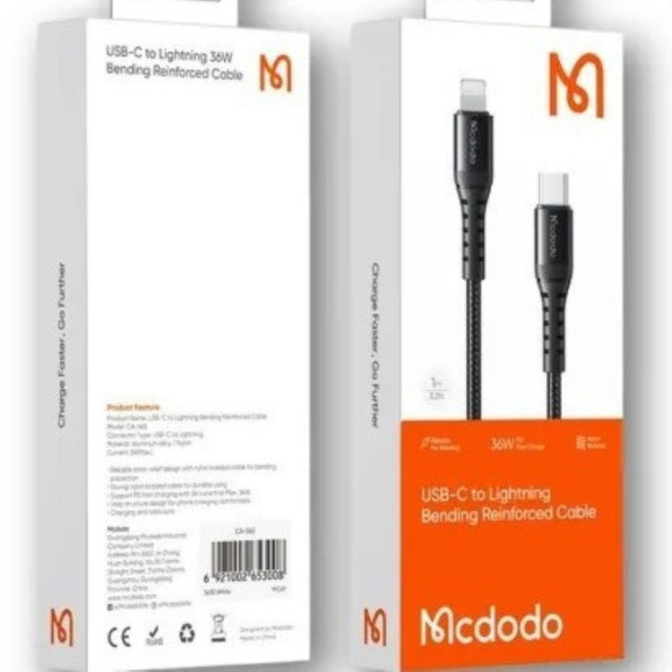 کابل تبدیل USB -C به لایتنینگ مک دودو مدل CA-563 طول 1 متر