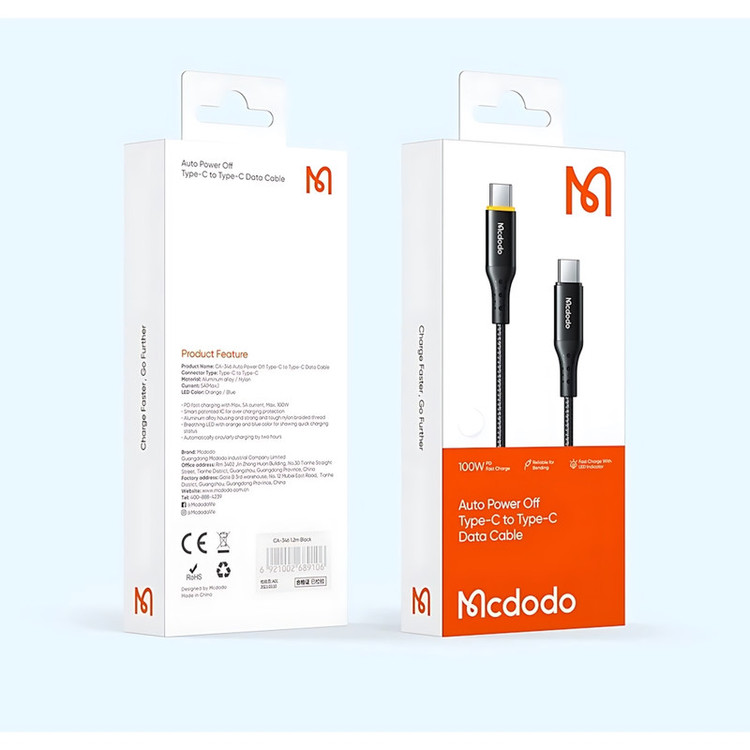 کابل تبدیل USB-C مک دودو مدل CA-3461 طول 1.8 متر