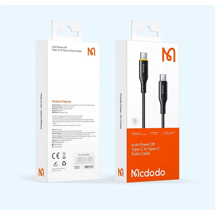 کابل USB-C مک دودو مدل CA-346 طول 1.8 متر