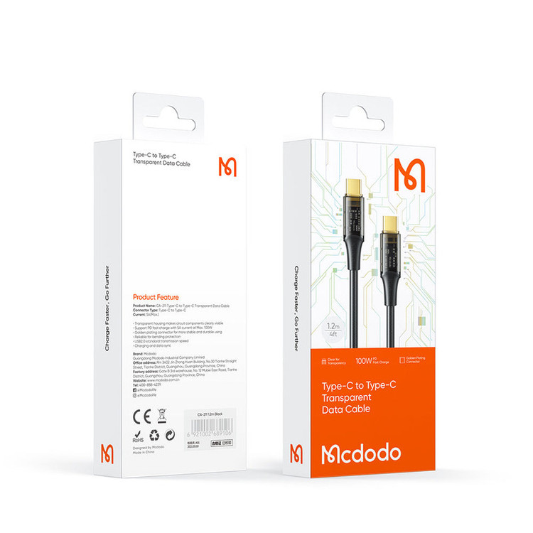 کابل تبدیل USB-C مک دودو مدل CA-2110 طول 1.2 متر