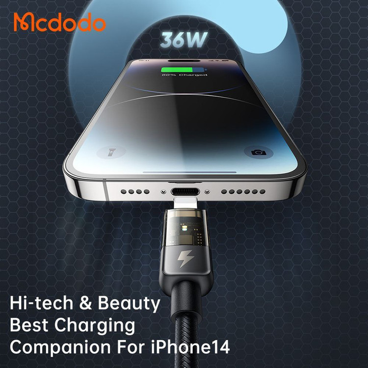 کابل تبدیل USB-C به لایتنینگ مک دودو مدل CA-3161 طول 1.8 متر
