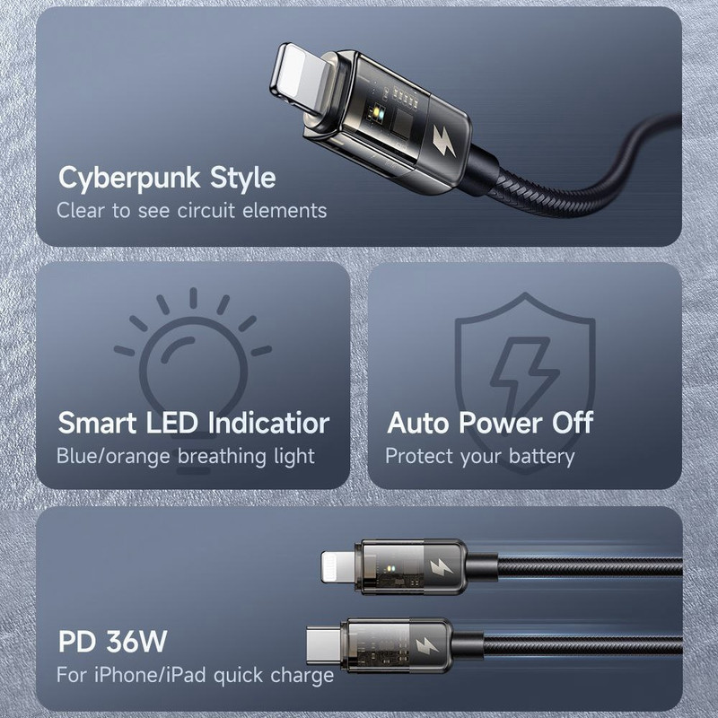 کابل تبدیل USB-C به لایتنینگ مک دودو مدل CA-3161 طول 1.8 متر