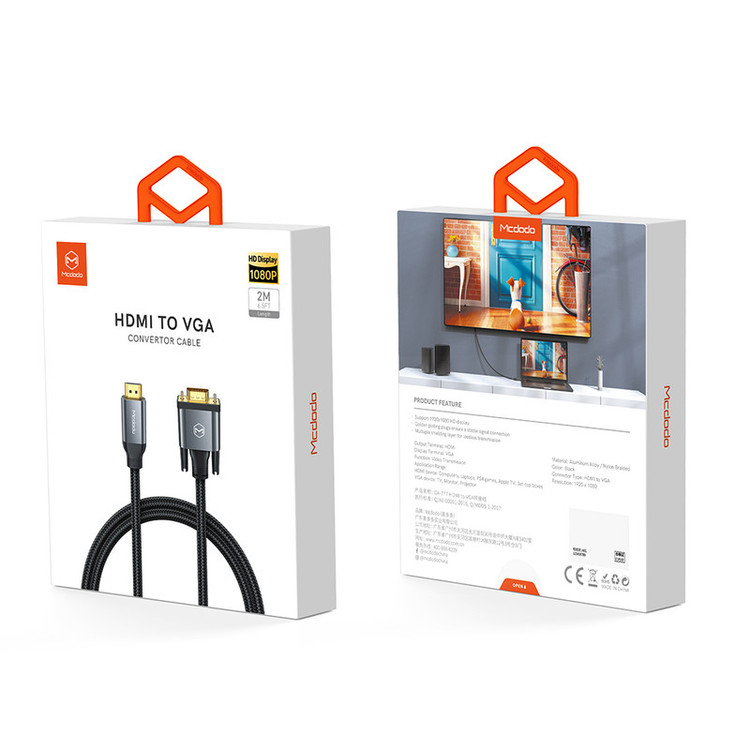 کابل تبدیل HDMI به VGA مک دودو مدل CA_777MCDO طول 2 متر