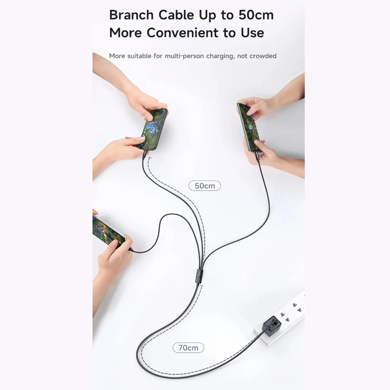 کابل تبدیل USB به MicoUSB/ USB-C / لایتنینگ مک دودو مدل CA-579 طول 1.2 متر