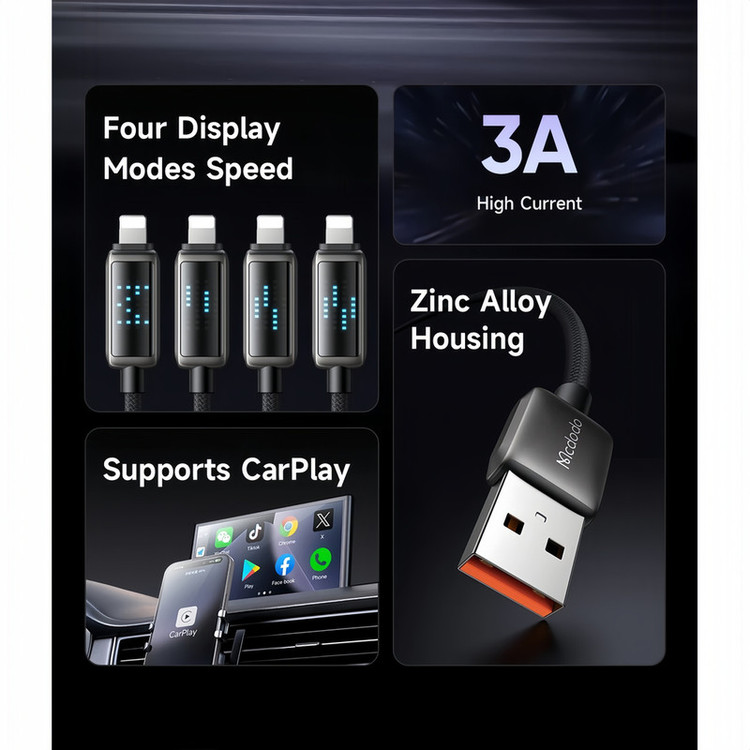 کابل تبدیل USB به لایتنینگ مک دودو مدل CA-5250 طول 1.2 متر