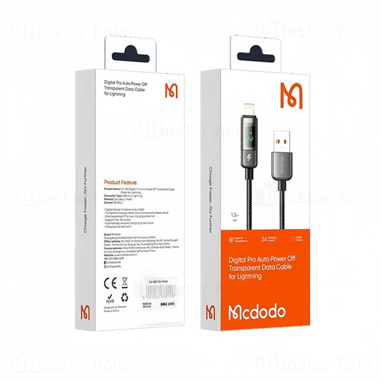 کابل تبدیل USB به لایتنینگ مک دودو مدل CA-3620 طول 1.2 متر