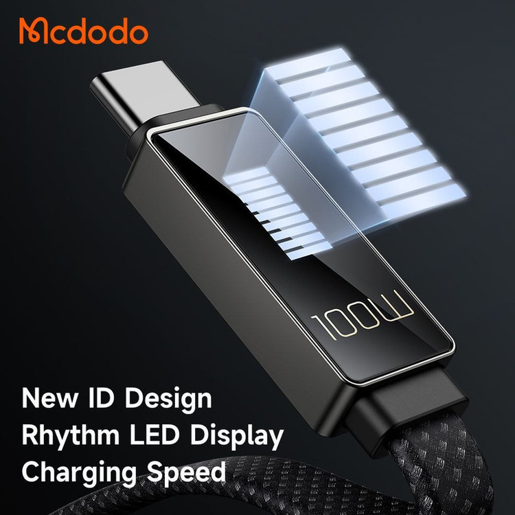 کابل تبدیل USB به USB-C مك دودو مدل LED Ryhthm طول 1,2 متر