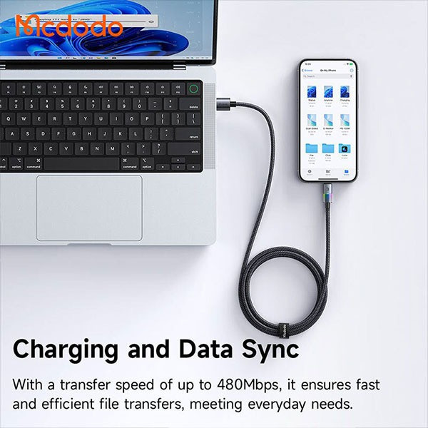 کابل تبدیل USB به لایتنینگ مک دودو مدل CA-817 طول 1.2 متر