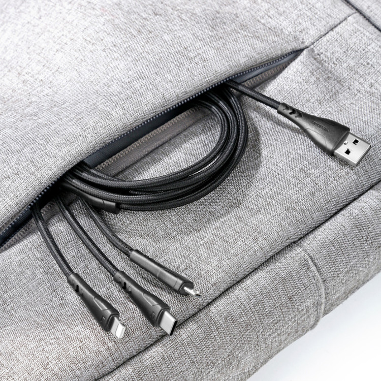 کابل تبدیل USB به Micro USB/ USB-C / لایتنینگ مک دودو مدل ca-696 طول 1.2 متر