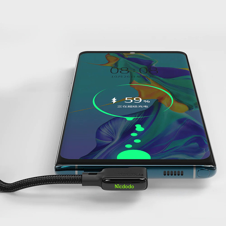 کابل تبدیل USB به USB-C مک دودو مدل Type-C Data Coiled طول 1.8 متر