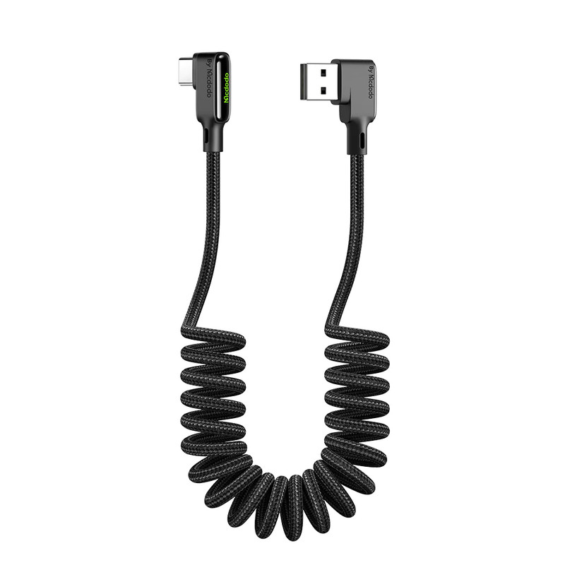کابل تبدیل USB به USB-C مک دودو مدل Type-C Data Coiled طول 1.8 متر