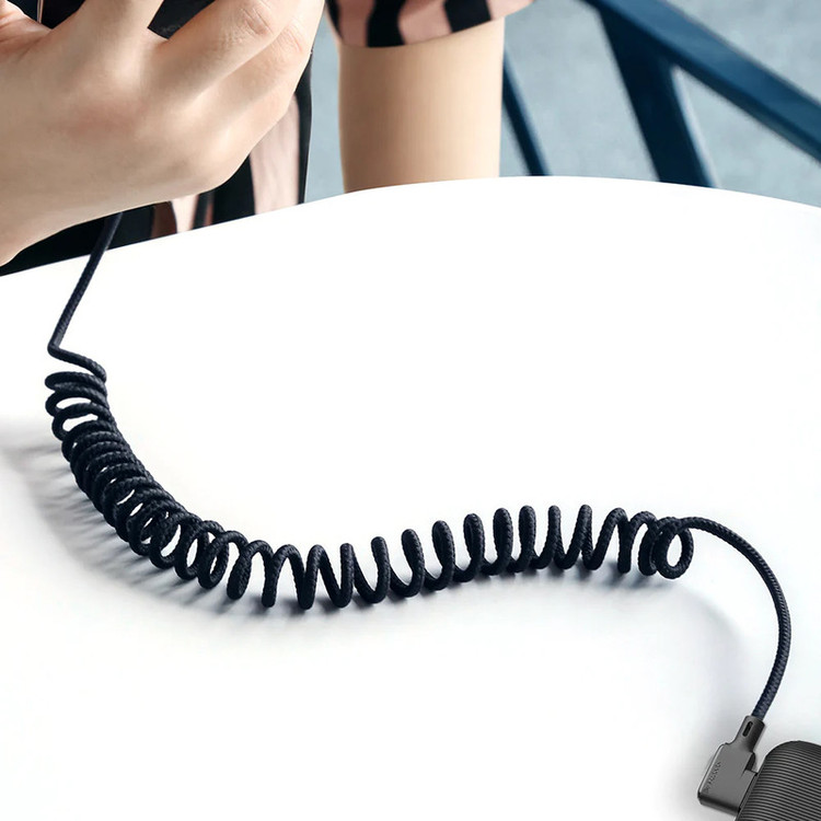 کابل تبدیل USB به USB-C مک دودو مدل Type-C Data Coiled طول 1.8 متر