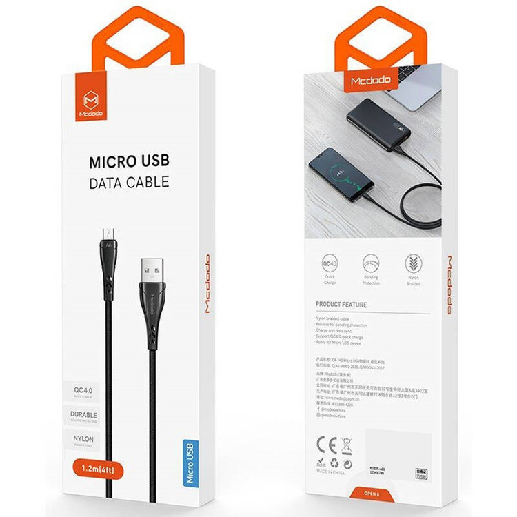 کابل تبدیل USB به microusb مک دودو مدل CA-7451 طول 1.2 متر