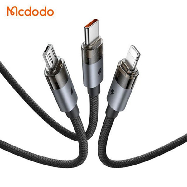 کابل تبدیل USB-C به لایتنینگ/microusb/USB-A مک دودو مدل CA-726 طول 1.2 متر