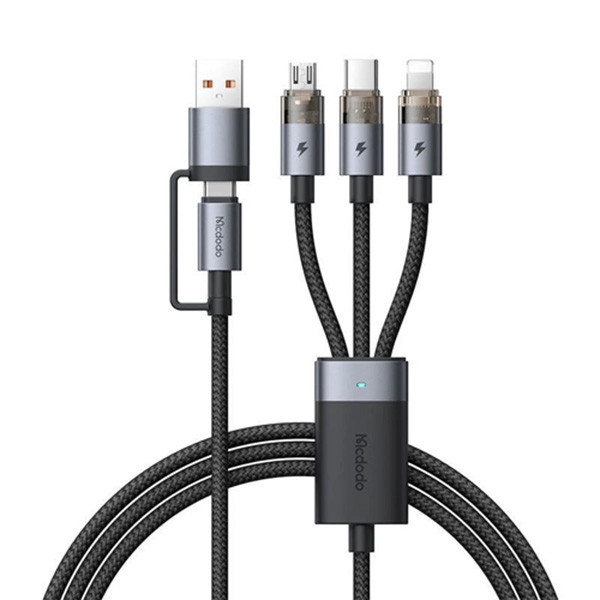 کابل تبدیل USB-C به لایتنینگ/microusb/USB-A مک دودو مدل CA-726 طول 1.2 متر