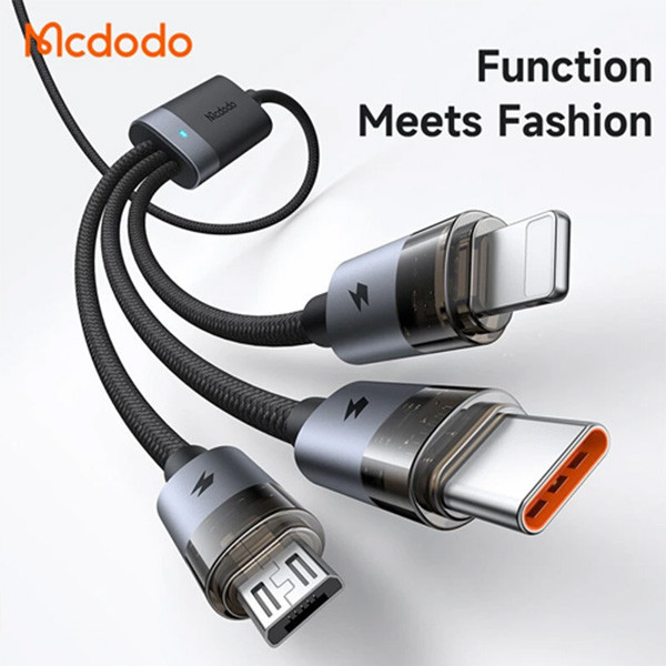 کابل تبدیل USB-C به لایتنینگ/microusb/USB-A مک دودو مدل CA-726 طول 1.2 متر