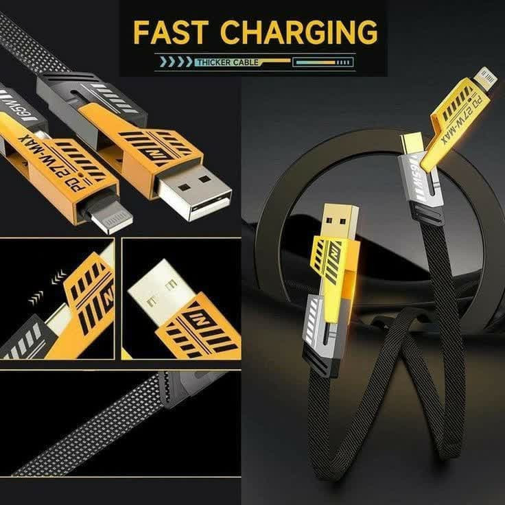 کابل تبدیل USB-C/USB به USB-C/لایتنیگ مدل PD 27W-MAX طول 1متر