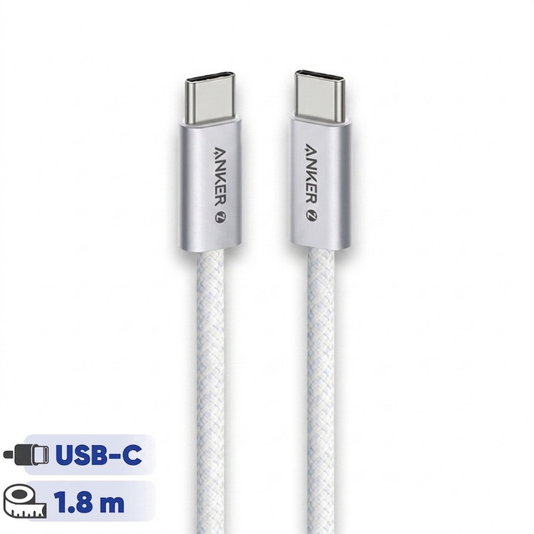 کابل تبدیل USB-C به USB-C انکر مدل Zolo A8060 طول 1.8 متر با توان 240 وات