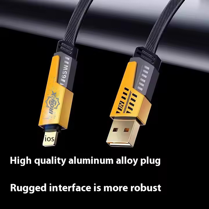 کابل تبدیل USB/USB-C به لایتنینگ/USB-C آیرون ایکس مدل SUPERFAST65W 4IN1 طول 1.5 متر